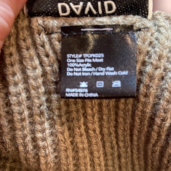 David and Young Cocoa Brown Knit Poncho - Picture 6 of 7